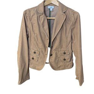 LOFT Brown Blazer with Button Accents